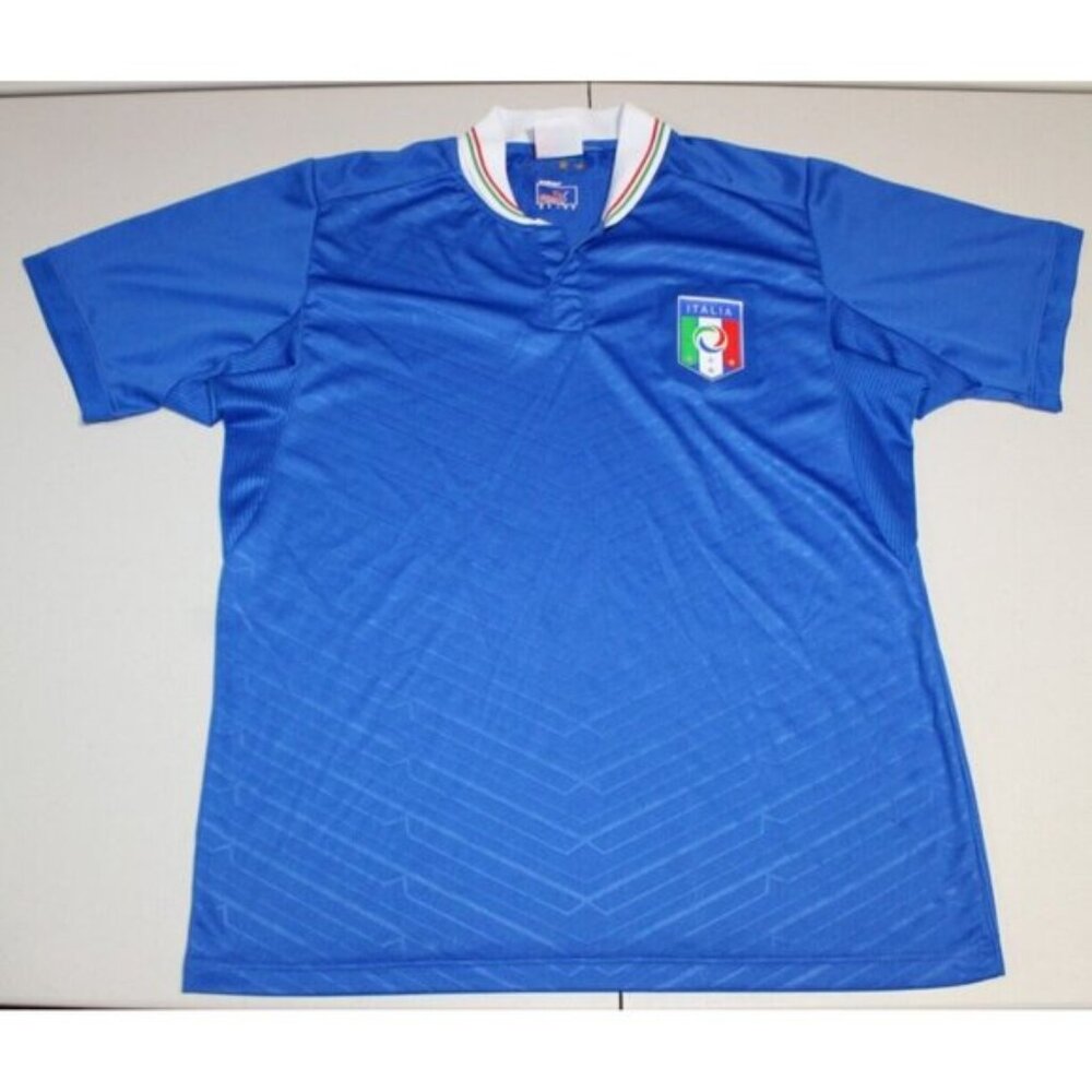 Italy National Football Team Jersey Shirt Top Medium Puma Soccer Futbol Blue